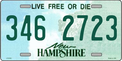 NH license plate 3462723