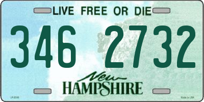 NH license plate 3462732