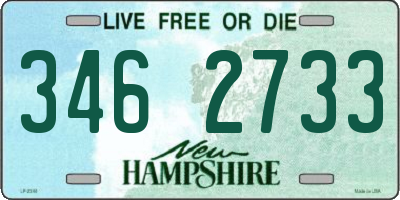 NH license plate 3462733