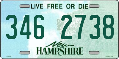NH license plate 3462738