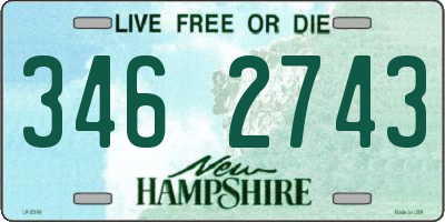 NH license plate 3462743