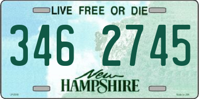 NH license plate 3462745