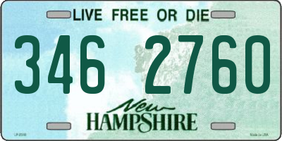 NH license plate 3462760