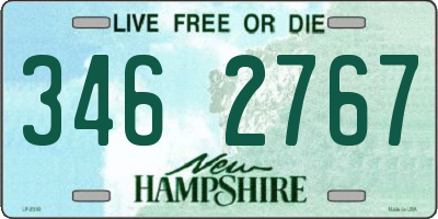 NH license plate 3462767