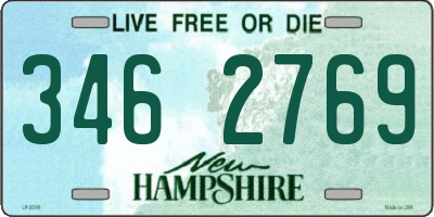NH license plate 3462769