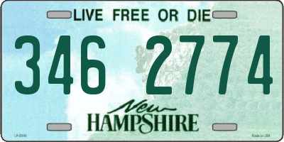 NH license plate 3462774