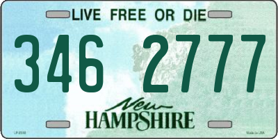 NH license plate 3462777