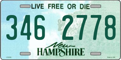 NH license plate 3462778