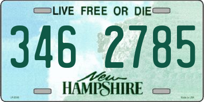 NH license plate 3462785