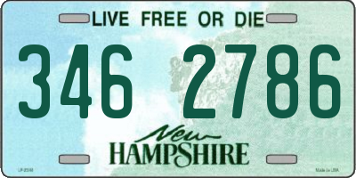 NH license plate 3462786