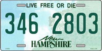 NH license plate 3462803