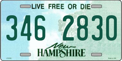 NH license plate 3462830