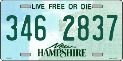 NH license plate 3462837