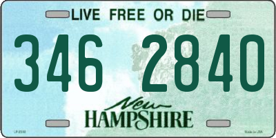 NH license plate 3462840