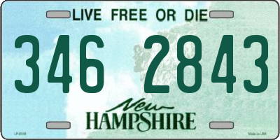 NH license plate 3462843
