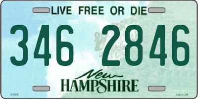 NH license plate 3462846