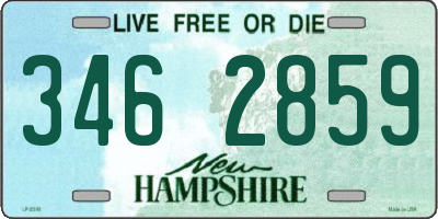 NH license plate 3462859