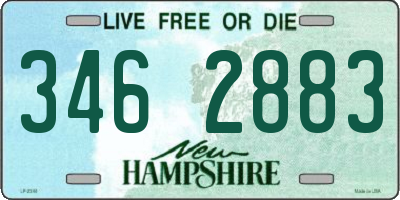 NH license plate 3462883