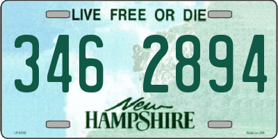 NH license plate 3462894