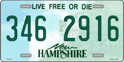 NH license plate 3462916