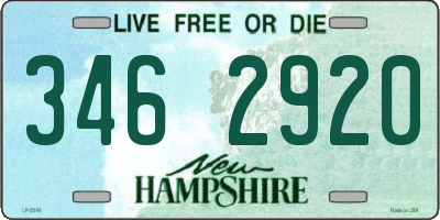 NH license plate 3462920
