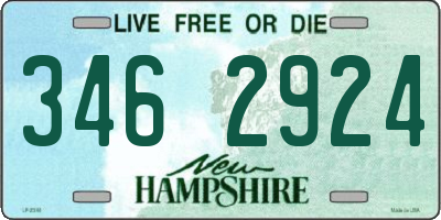 NH license plate 3462924