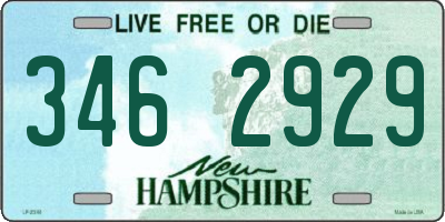 NH license plate 3462929