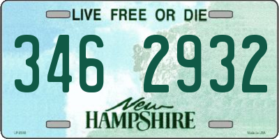 NH license plate 3462932