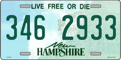 NH license plate 3462933
