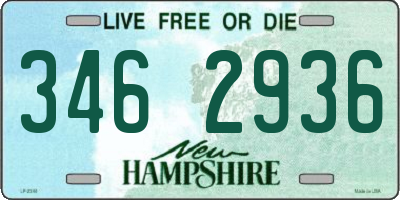 NH license plate 3462936