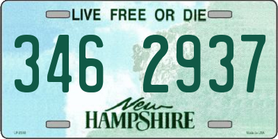 NH license plate 3462937