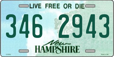 NH license plate 3462943