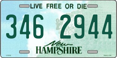 NH license plate 3462944