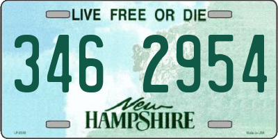 NH license plate 3462954