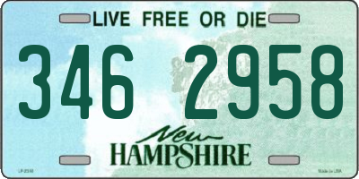 NH license plate 3462958
