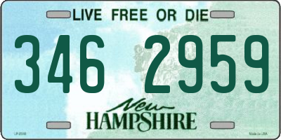 NH license plate 3462959