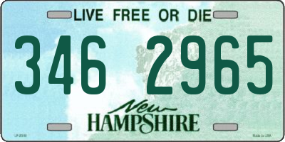NH license plate 3462965