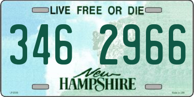 NH license plate 3462966