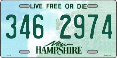 NH license plate 3462974