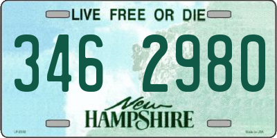 NH license plate 3462980