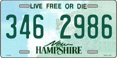 NH license plate 3462986