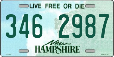 NH license plate 3462987