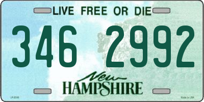 NH license plate 3462992