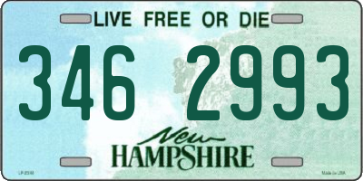 NH license plate 3462993
