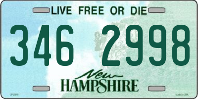 NH license plate 3462998