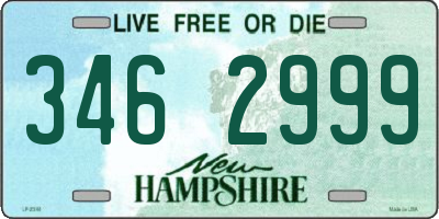 NH license plate 3462999