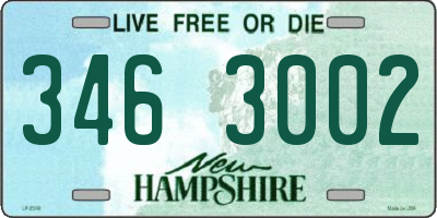 NH license plate 3463002