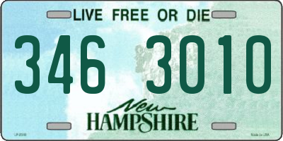NH license plate 3463010