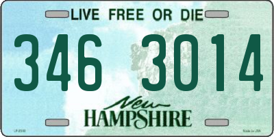 NH license plate 3463014
