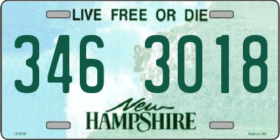 NH license plate 3463018